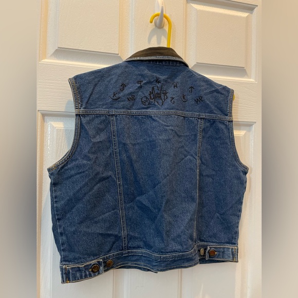 DON'T MESS WITH TEXAS Denim Vest Size M - Picture 2 of 3